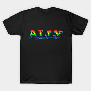 Pride Alyship LGBTQ Pride Flag T-Shirt